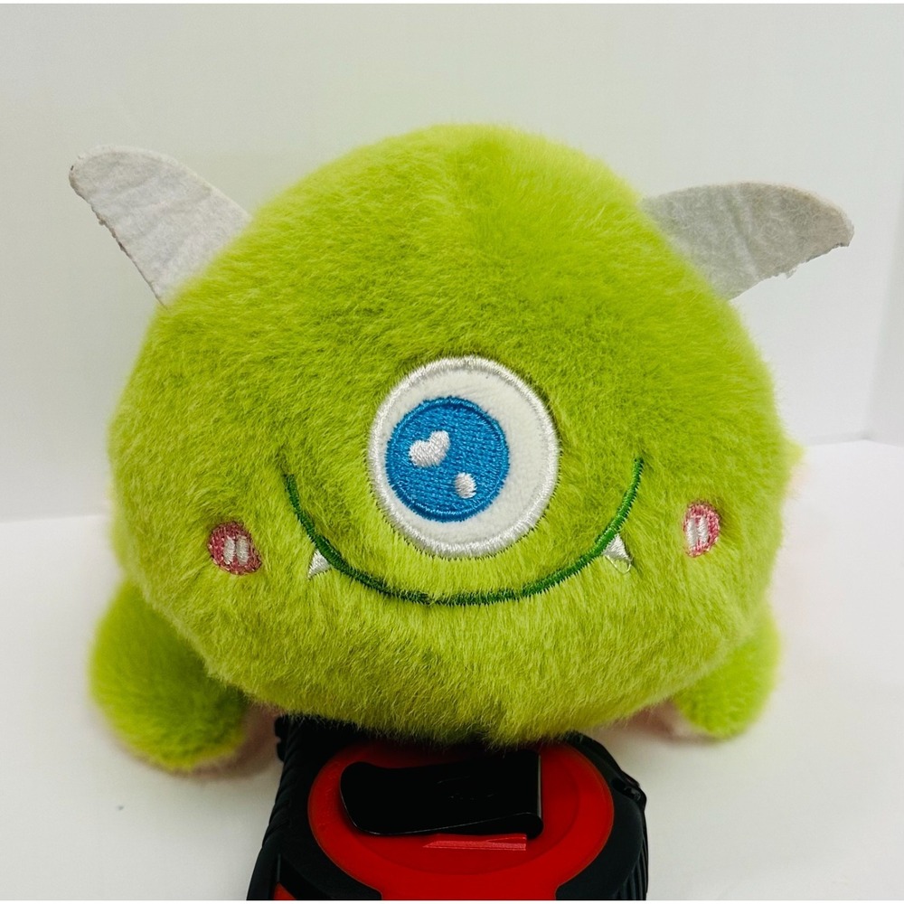 Smiling Green Monster Reversible Pink Pig 8" Fuzzy Stuffed Animal Plush Toy